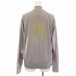 adidas Originals トラックジャケット ジャージ ジップアップ 裏起毛 長袖 M グレー ピンク