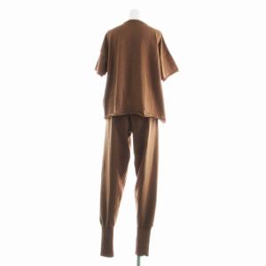 FREAK'S STORE ニット セットアップ テーパードパンツ 2点セット 上下 半袖 F M 茶 ブラウン
