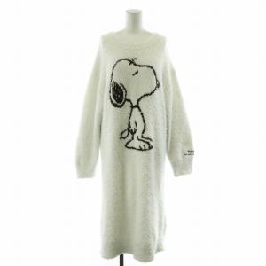 PEANUTS 21AW スヌーピー SNOOPY ジェラートJQDドレス ワンピース 長袖 ミモレ ロング ルームウェア