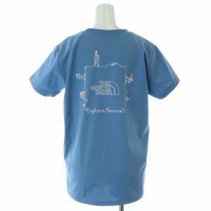 THE NORTH FACE タグ付き explore source circulation tee Tシャツ カットソー ロゴプリント 半袖 L 青 ブルー