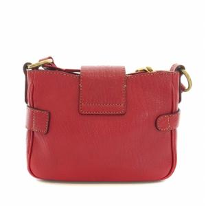 TOFF&LOADSTONE ショルダーバッグ ツイード切替 ゴートレザー 保存袋付き タグ付き 赤 レッド ゴールド