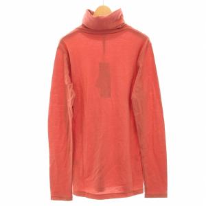 GalaabenD カットソー 長袖 タートルネック ストレッチ 無地 ウール M 茶 ブラウン タグ付き