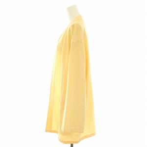 AGNONA ノーカラージャケット アウター トッパー ウール 40 M 黄 イエロー