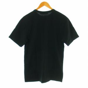 Maison Kitsuné 23SS Tシャツ カットソー 半袖 クルーネック ワッペン コットン S 黒 ブラック KM00102KJ0008