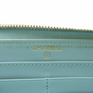 CHANEL カメリア ココマーク 長財布 31番台 ライトブルー