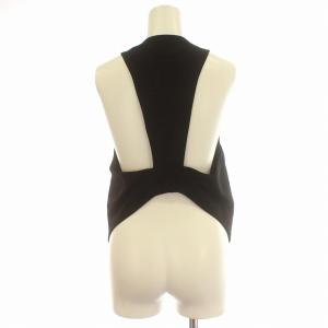 ANN DEMEULEMEESTER ベスト ジレ ウール 36 S 黒 ブラック