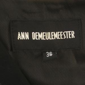 ANN DEMEULEMEESTER ベスト ジレ ウール 36 S 黒 ブラック