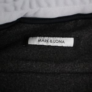 MARK&LONA ジャージ イージーパンツ ジップフライ ロゴプリント 48 L グレー MLM-OC-AT07