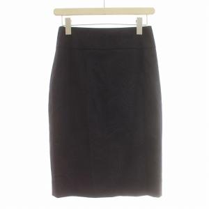 23SS スカート ペイズリー柄 ひざ丈 タイトスカート 40 M ネイビー 紺