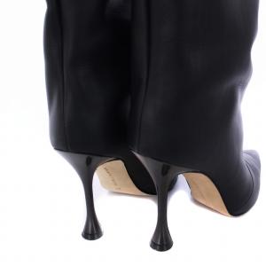 MANOLO BLAHNIK Khomobi 90 Long Boots 37 ブラック
