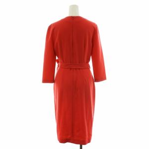 DIANE von FURSTENBERG ワンピース ひざ丈 7分袖 リボン 4 M ピンク