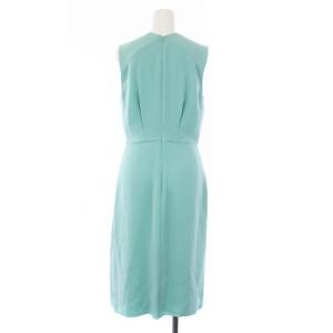 Max Mara 黒タグ ワンピース ノースリーブ ひざ丈 カシュクール 40 M 緑 グリーン