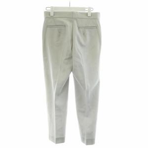 Drawer ウールツイルクロップドパンツ スラックス ジッパーフライ シルク 絹 34 S グレー