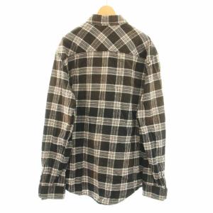 DIESEL S-UMBE-CHECK-NW カジュアルシャツ レギュラーカラー 長袖 チェック柄 50 L 茶 ブラウン