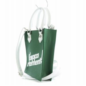L'Appartement Print Mini Tote Bag プリント ミニ トートバッグ ショルダー ハンド 2WAY PVC 緑 グリーン 白