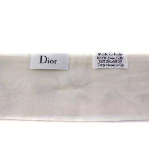 Christian Dior ミッツァ スカーフ 総柄 シルク イタリア製 白 ホワイト