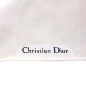 Christian Dior ミッツァ スカーフ 総柄 シルク イタリア製 白 ホワイト