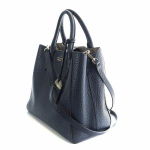 kate spade new york カーターストリート デヴリン ハンドバッグ ショルダー 2WAY ロゴ ゴールド金具 ペプルレザー 牛革 紺 ネイビー PXRU7731