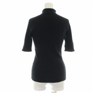 Ron Herman テン TEN リブニットカットソー ハイネック 五分袖 XS 黒 ブラック