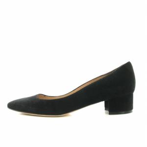 MANOLO BLAHNIK リストニースエードローヒールパンプス Listony Suede Low-Heel Pump アーモンドトゥ チャンキーヒール