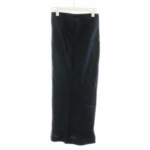 MADISONBLUE VIAS MAXI SKIRT LINEN SATIN タイトスカート ロング丈 麻 リネン XS 紺 ネイビー