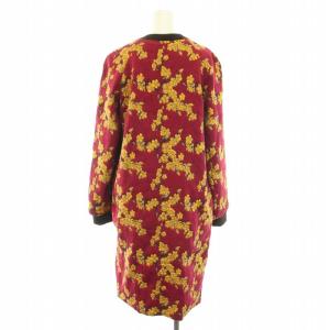 DRIES VAN NOTEN ワンピース 花柄刺繍 36 レッド ゴールド