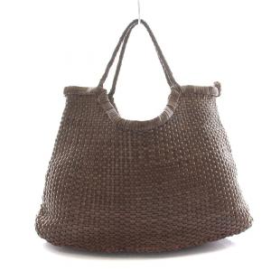 Dragon Diffusion マダムミリアム MADAME MYRIAM トートバッグ ハンド ショルダー 2WAY レザー 編み込み 茶 ブラウン