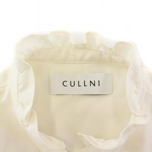 CULLNI 21AW フリルミリタリーシャツ 長袖 ハイネック 比翼ボタン 2 M 白 オフホワイト