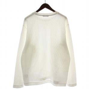 BLACK LABEL CRESTBRIDGE 20AW ニット セーター 長袖 クルーネック チェック LL 白 ホワイト グレー