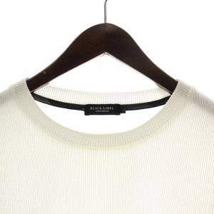BLACK LABEL CRESTBRIDGE 20AW ニット セーター 長袖 クルーネック チェック LL 白 ホワイト グレー