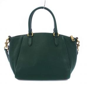 COACH エリスサッチェル 2WAY ハンドバッグ ショルダーバッグ レザー 緑 グリーン 79316