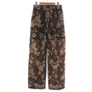 Deuxieme Classe 22SS ハイビスカスプリントパンツ Hibiscus Print Pants イージー 総柄 花柄 36
