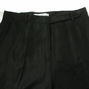Max Mara スラックスパンツ ストレート センタープレス 42 L 黒 ブラック