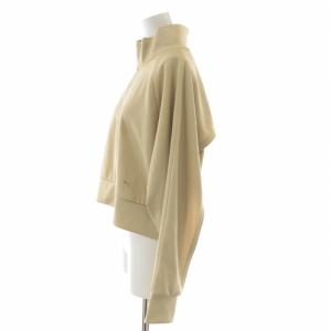 Ameri VINTAGE PUMA  ハーフジップジャケット ショート ロゴ プリント ワンポイント プルオーバー ラグランスリーブ 長袖 M ベージュ