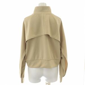 Ameri VINTAGE PUMA  ハーフジップジャケット ショート ロゴ プリント ワンポイント プルオーバー ラグランスリーブ 長袖 M ベージュ