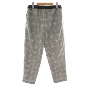 MARNI テーパードパンツ イージー グレンチェック 40 XL 黒 ブラック 白 ホワイト オレンジ