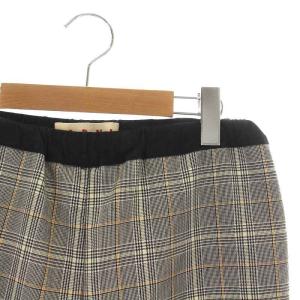 MARNI テーパードパンツ イージー グレンチェック 40 XL 黒 ブラック 白 ホワイト オレンジ