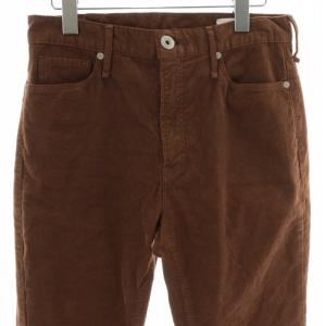 upper hights コーデュロイパンツ フリンジ 裾フレア 26 M 茶 ブラウン
