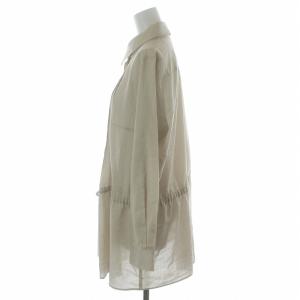 23区 vingt-trois arrondissements シャツ ブラウス チュニック リボン 長袖 麻リネン混 大きいサイズ