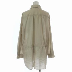 23区 vingt-trois arrondissements シャツ ブラウス チュニック リボン 長袖 麻リネン混 大きいサイズ