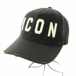 Be Icon Baseball Cap ビーアイコンベースボールキャップ 野球帽 帽子 ダメージ加工 ロゴ 刺繍 黒 ブラック