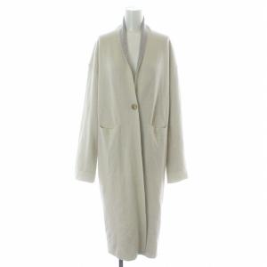 21AW BI COLOR DF C EM WOOL カーディガン ロング 長袖 S オフホワイト グレー