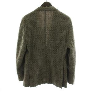 BOGLIOLI DOVER テーラードジャケット シングル 総柄 ウール 46 M 茶 ブラウン
