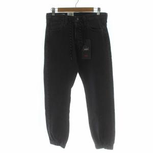501 タグ付き デニムパンツ ジーンズ テーパード ワープストレッチ W28L28 S 黒 ブラック