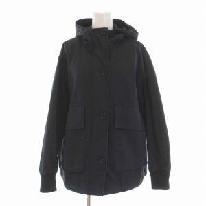 21AW ショート丈フーデットジャケット コットン アウター 1 S 紺 ネイビー 595-1225508