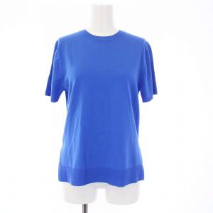 23SS KNIT T-SHIRT ニット カットソー 半袖 クルーネック 38 M 青 ブルー サックス