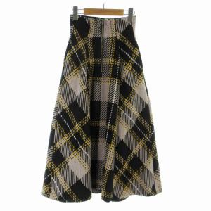 SNIDEL ロービングチェックフレアスカート マキシ ロング チェック 0 S マルチカラー SWFS214009