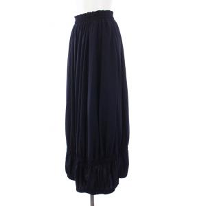 ENFOLD 23SS GATHER SKIRT ギャザースカート ロング イージー 36 S ダークネイビー 紺 300GS231-1400
