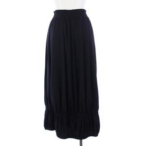 ENFOLD 23SS GATHER SKIRT ギャザースカート ロング イージー 36 S ダークネイビー 紺 300GS231-1400