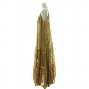 Plage 23SS RAMIE COTTON MAXI キャミソールワンピース キャミワンピ マキシ ロング 38 M ベージュ 23040922801020